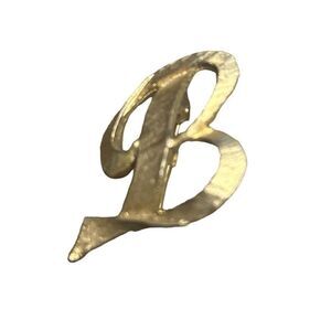 Vintage Gold-Tone Monogram Initial "B" Brooch Pin By Giovanni